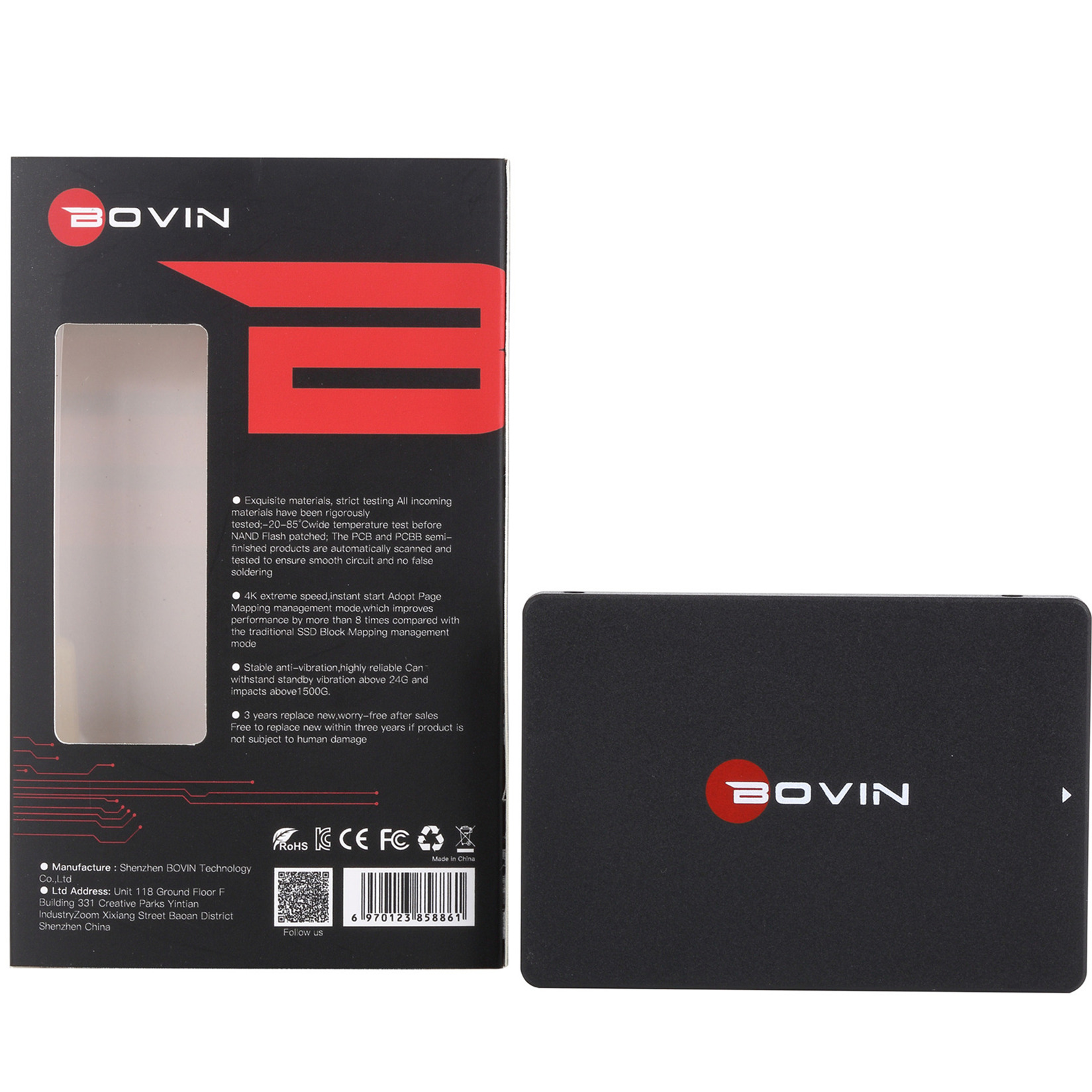 BOVIN Brand SSD 256GB 2.5″ SATA Laptop  Solid State Drive